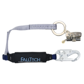 FallTech 8359 Hinged Trailing Stainless Steel Rope Adjuster with 3' ViewPack® Energy Absorbing Lanyard (each)